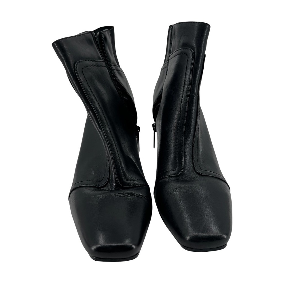 Bandolino Womens Black Kitten Heel Square Toe Ankle Booties Size 9 1/2 W